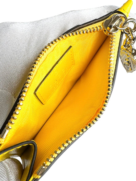 Gucci Yellow GG Canvas and Leather Card Case (Full Set/Never Used)