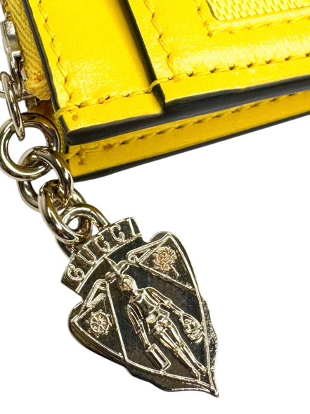 Gucci Yellow GG Canvas and Leather Card Case (Full Set/Never Used)