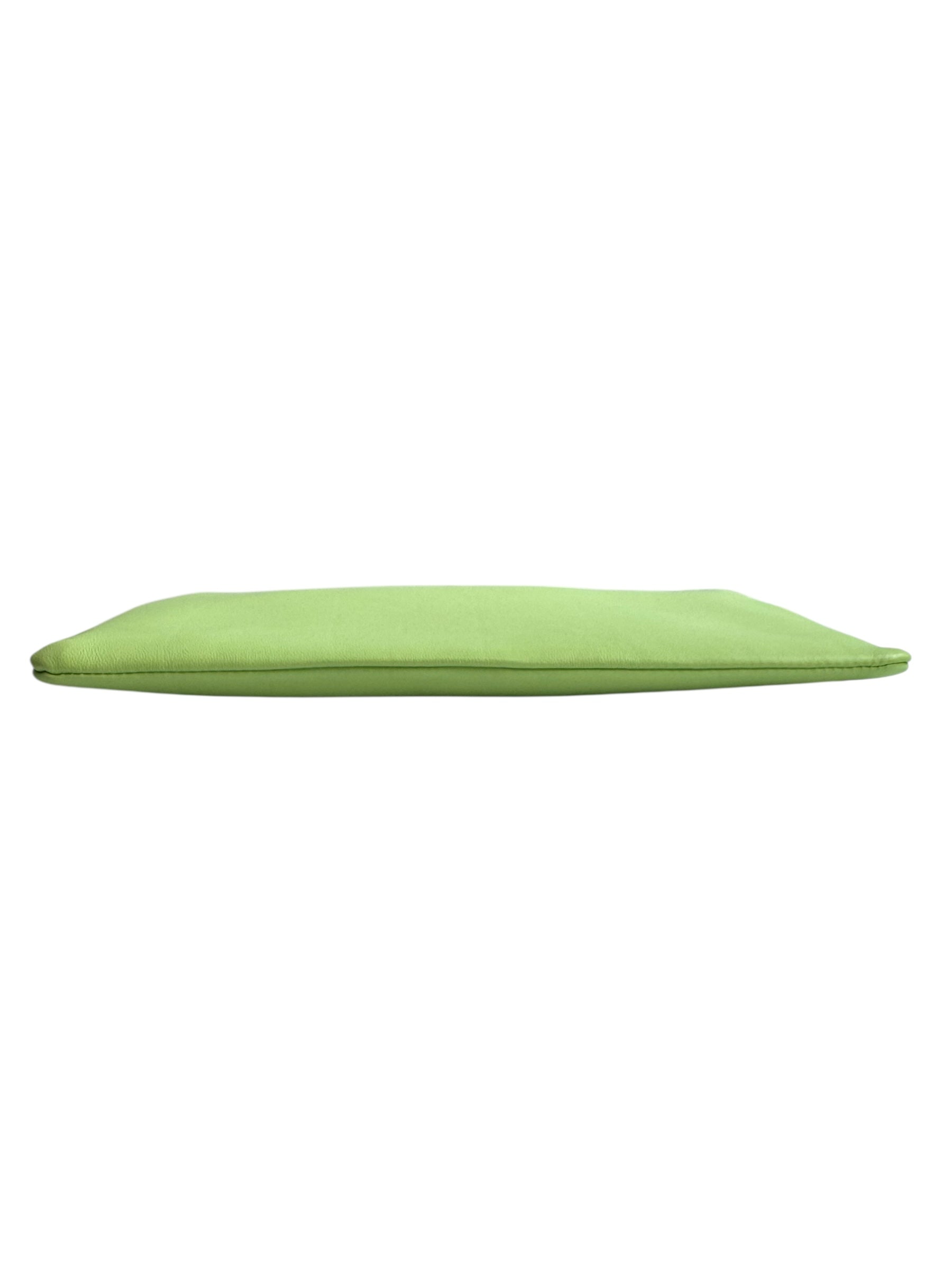 Celine Green Leather Solo Clutch Bag