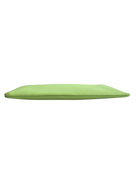 Celine Green Leather Solo Clutch Bag