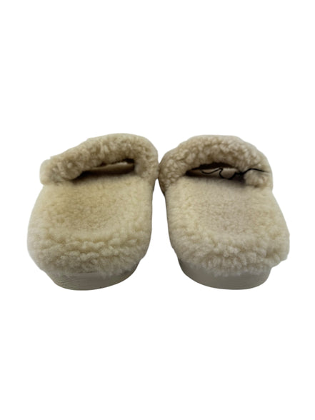 Golden Goose Beige Shearling Glitter Poolstar Slides Size 40