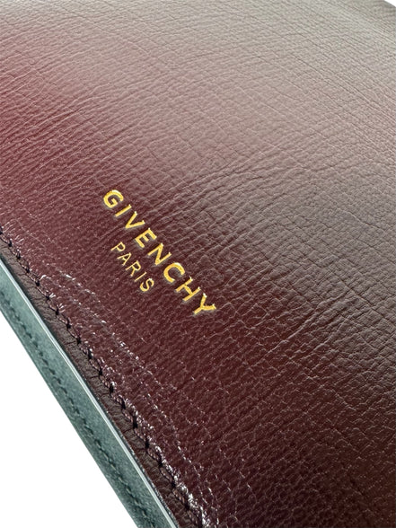 Givenchy Burgundy Leather Accordion Crossbody Handbag