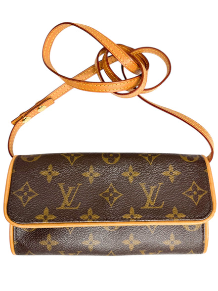 Louis Vuitton Brown Monogram Vintage Twin Pochette PM