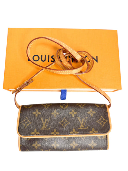 Louis Vuitton Brown Monogram Vintage Twin Pochette PM