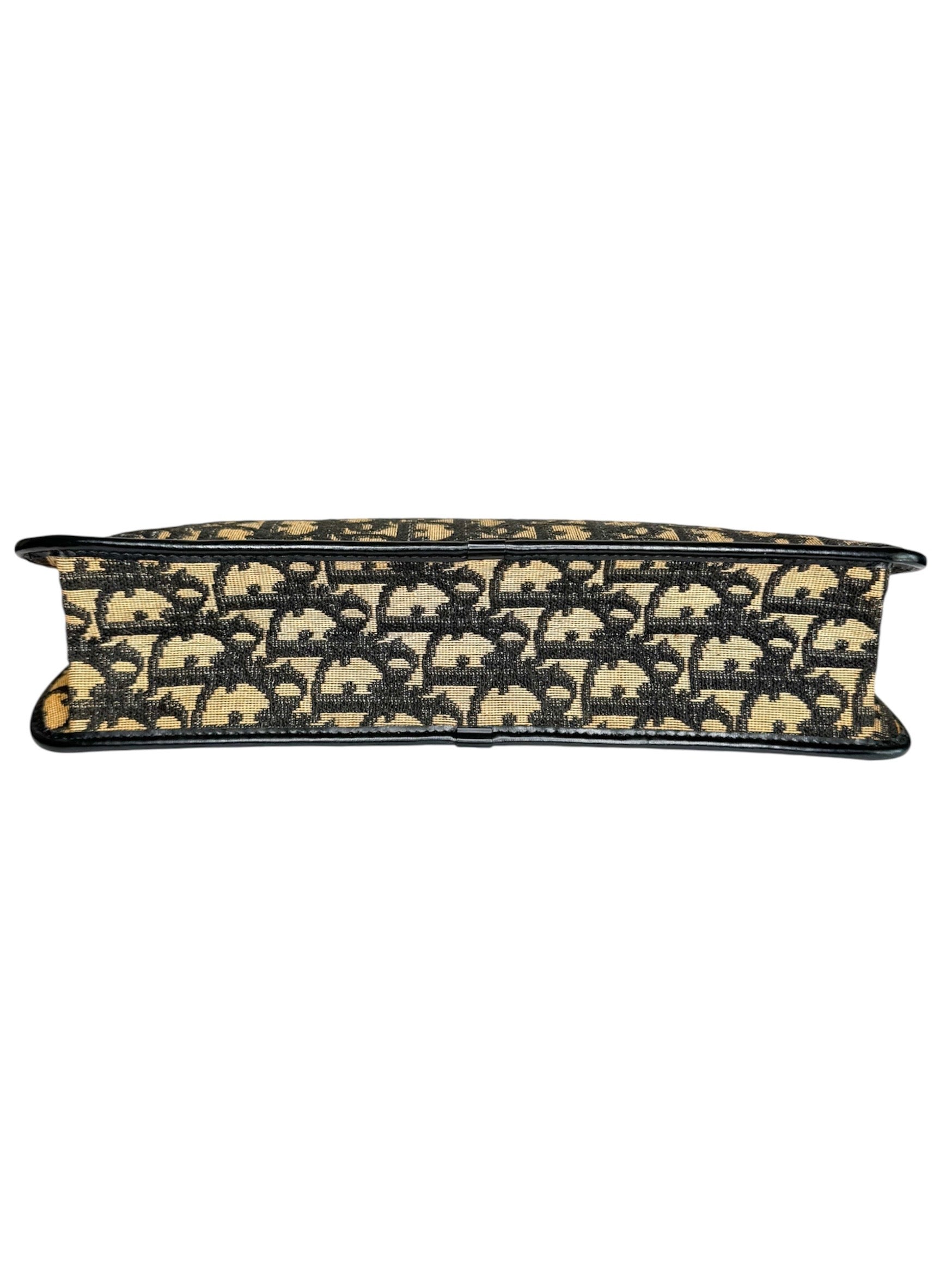 Christian Dior Navy Canvas Trotter Clutch