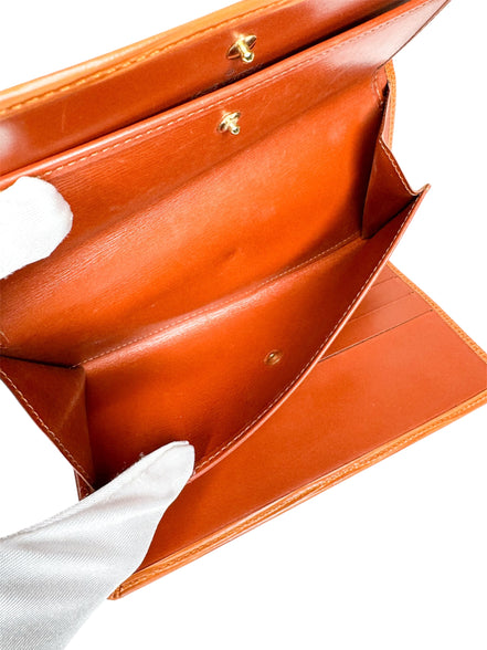 Louis Vuitton Orange Epi Leather Sarah Wallet