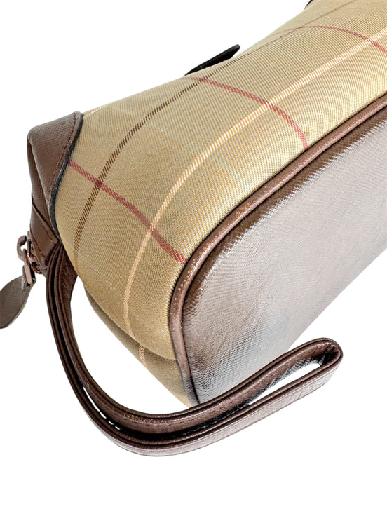 Burberry's Vintage Nova Plaid Toiletry/Cosmetic Bag