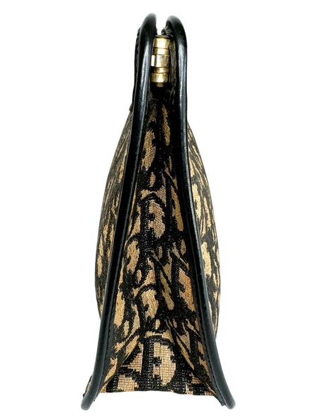 Christian Dior Navy Canvas Trotter Clutch