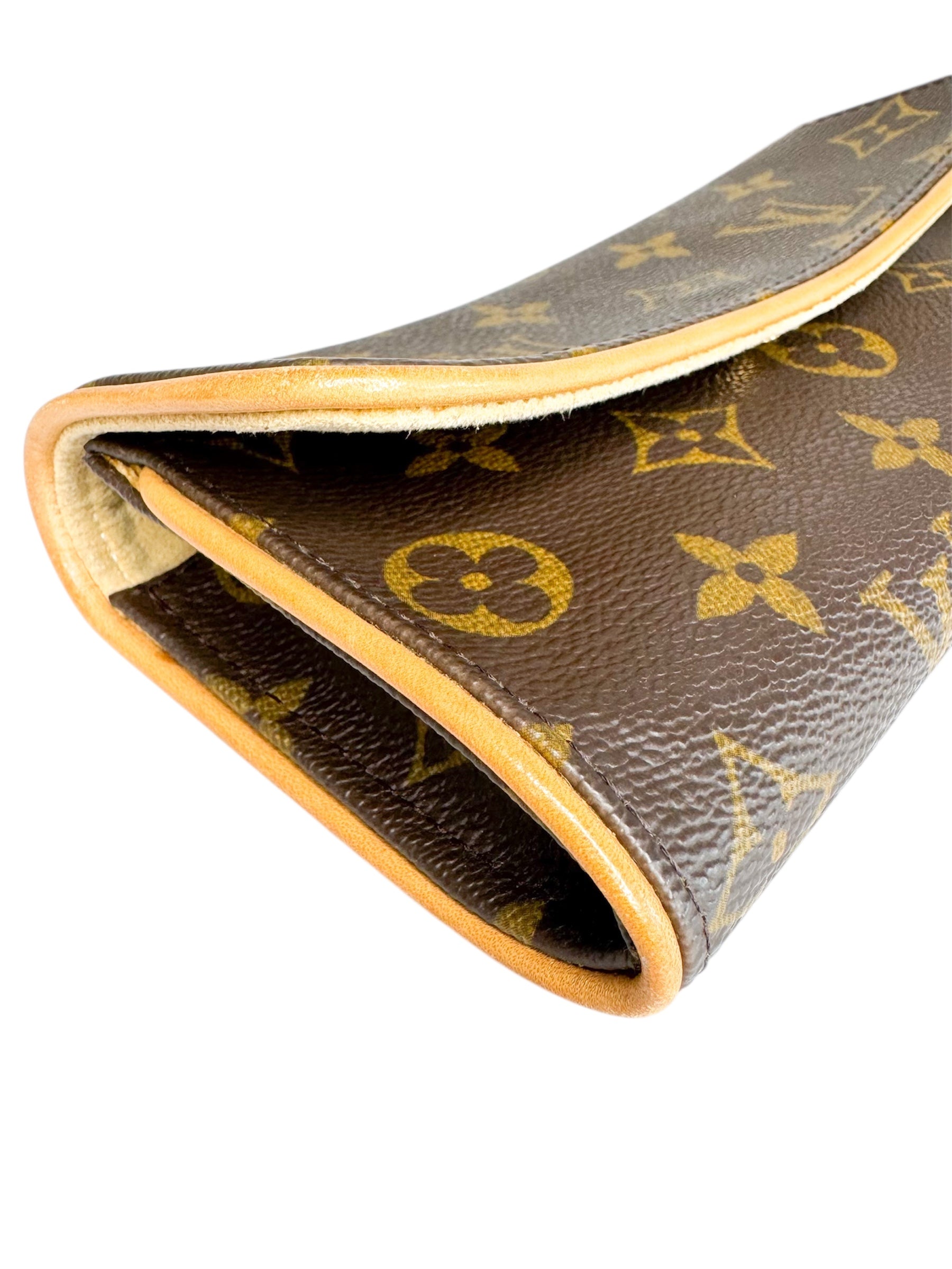 Louis Vuitton Brown Monogram Vintage Twin Pochette PM