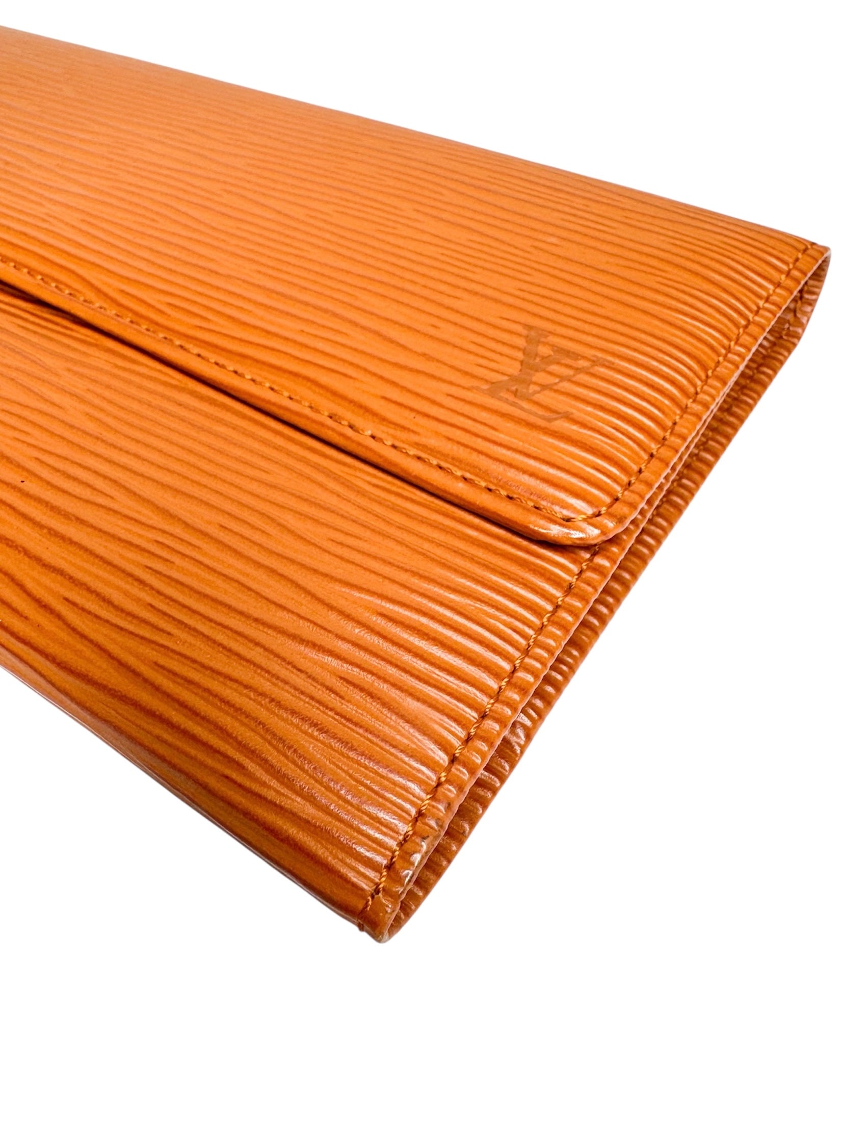 Louis Vuitton Orange Epi Leather Sarah Wallet