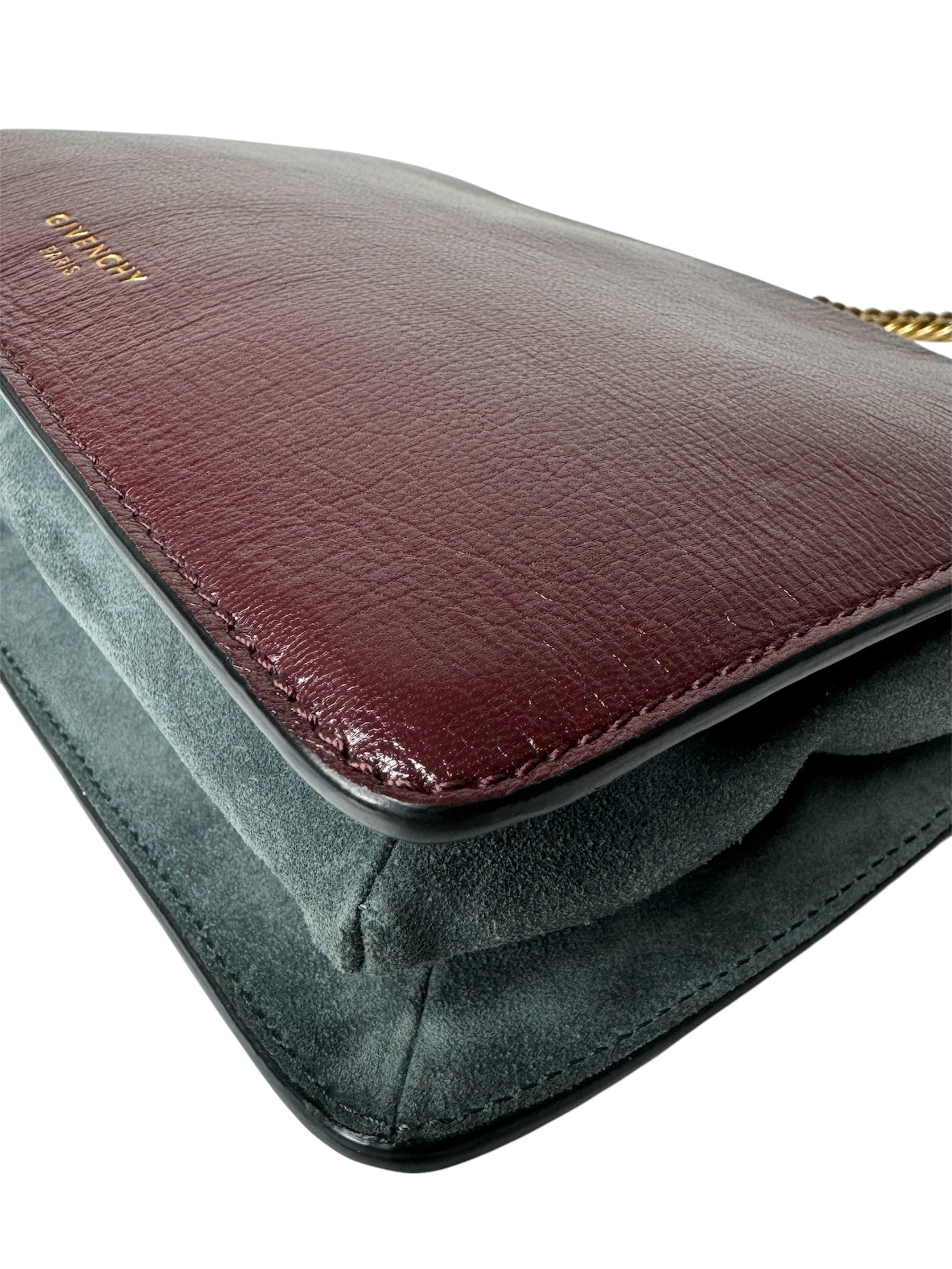 Givenchy Burgundy Leather Accordion Crossbody Handbag