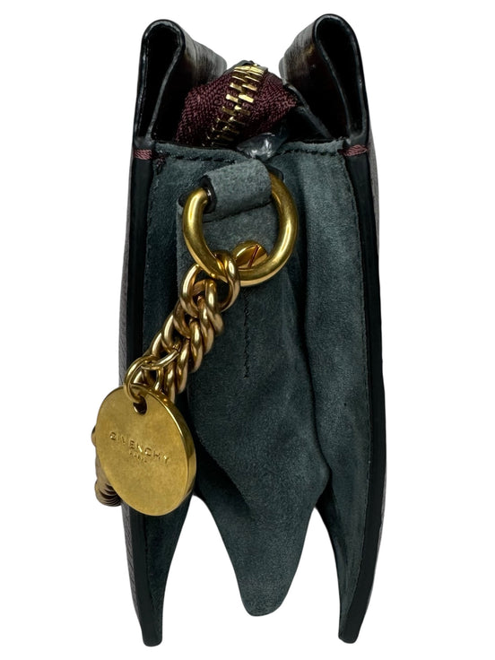 Givenchy Burgundy Leather Accordion Crossbody Handbag