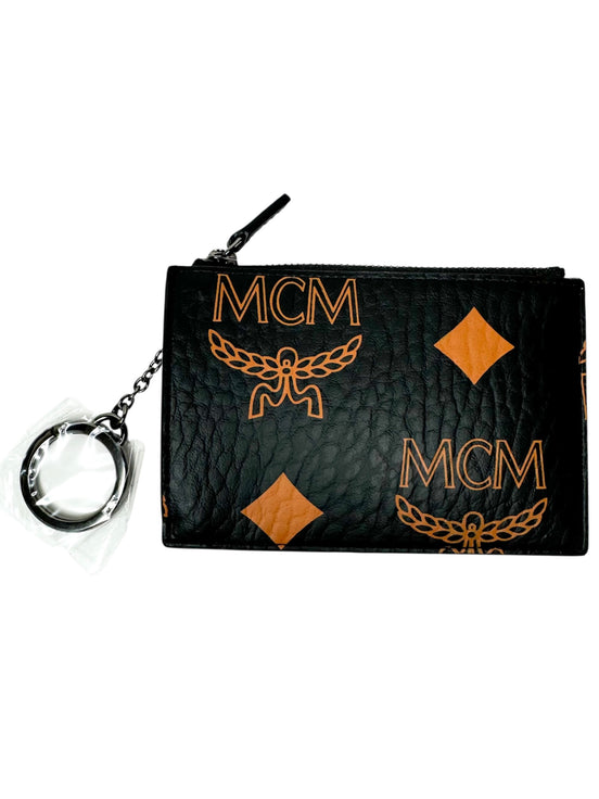 MCM Black Visetos Monogram Large Key Case (Full Set/Never Used)