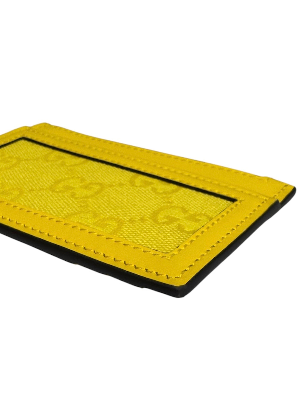 Gucci Yellow GG Canvas and Leather Card Case (Full Set/Never Used)