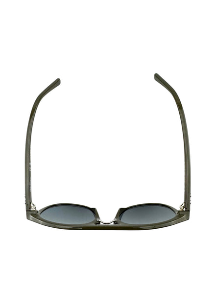 Ferragamo Gray Oval Frame Sunglasses