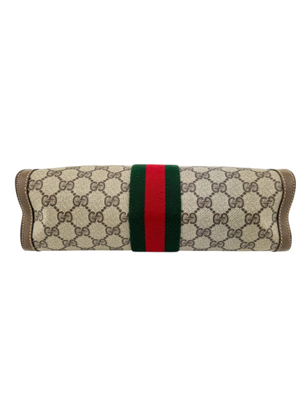 Gucci Brown Supreme Coated Canvas Vintage Clutch
