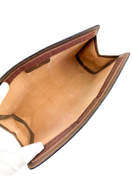 Gucci Brown Supreme Coated Canvas Vintage Clutch