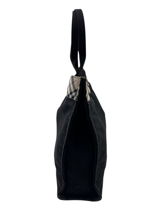 Burberry Black Canvas Vintage Tote Bag