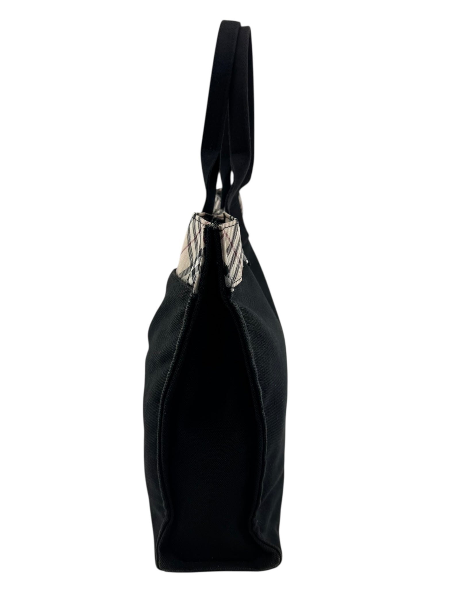 Burberry Black Canvas Vintage Tote Bag