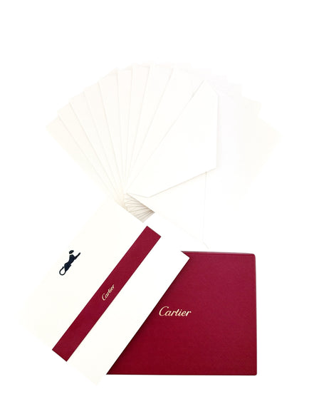 Cartier Set of 10 Postcard Notes with Envelopes