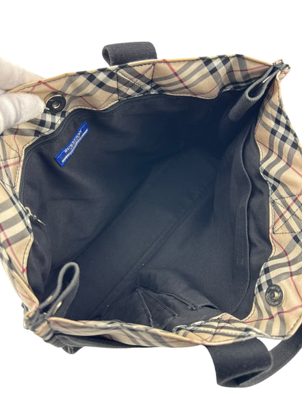 Burberry Black Canvas Vintage Tote Bag