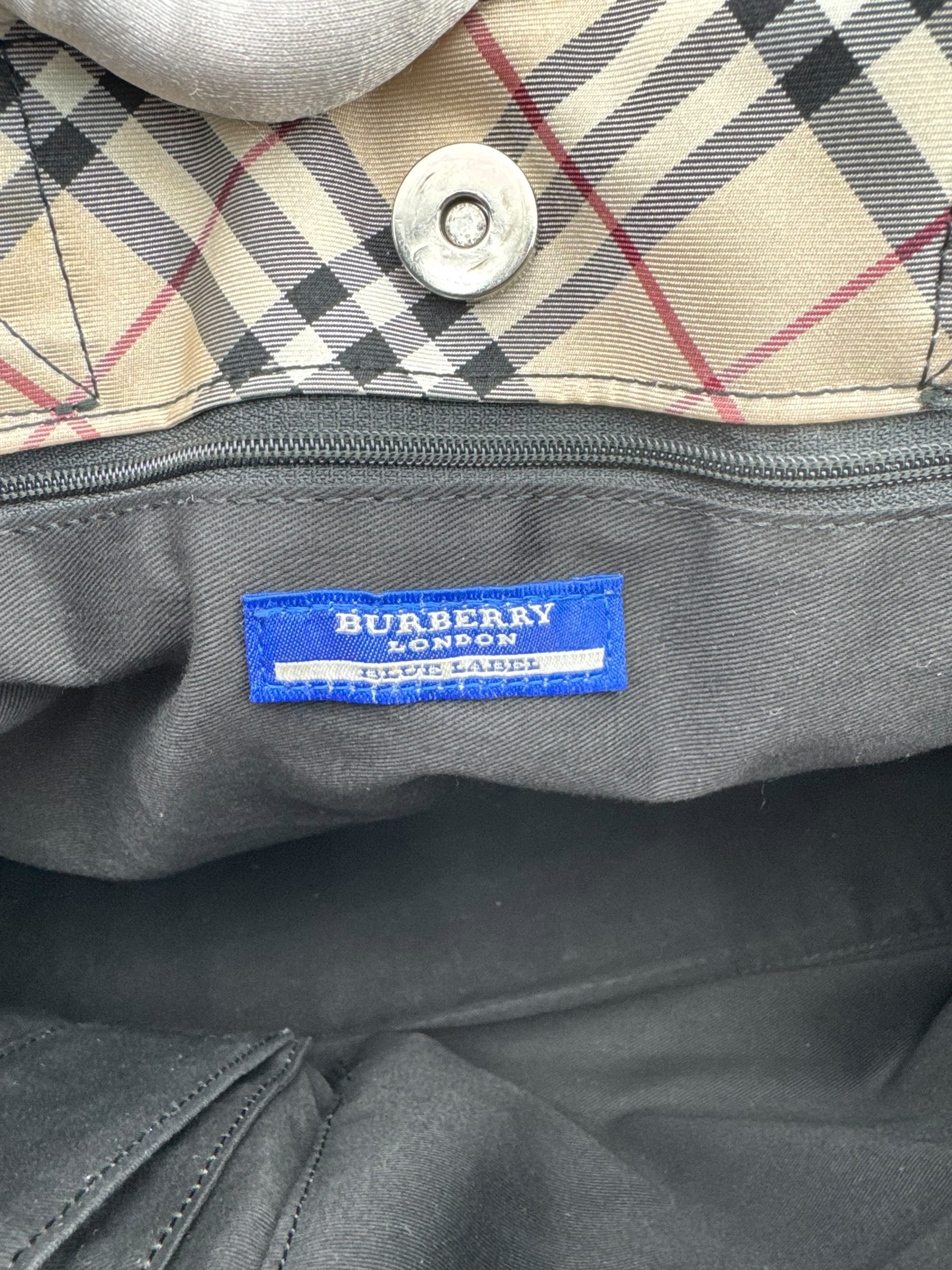Burberry Black Canvas Vintage Tote Bag