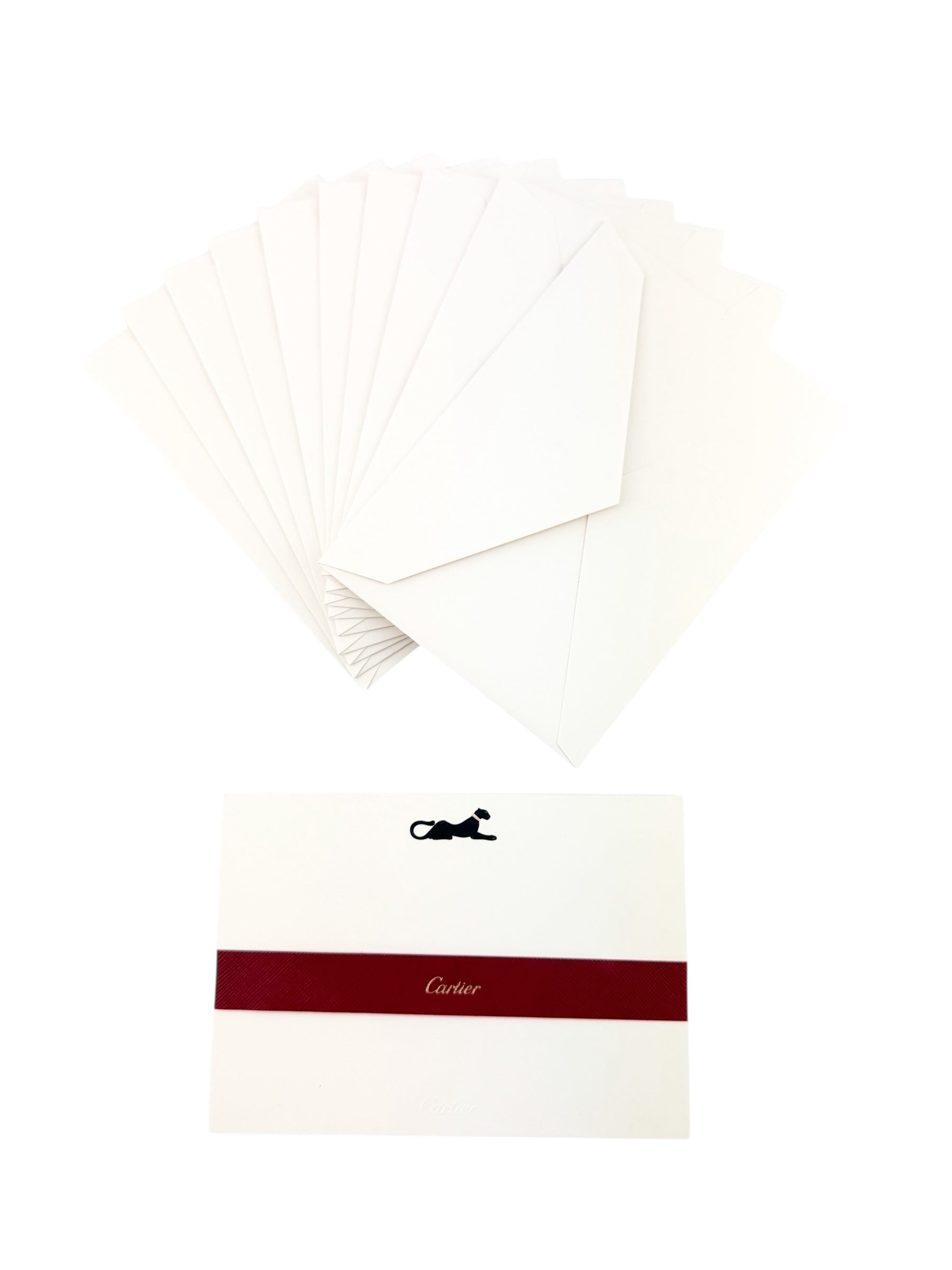 Cartier Set of 10 Postcard Notes with Envelopes