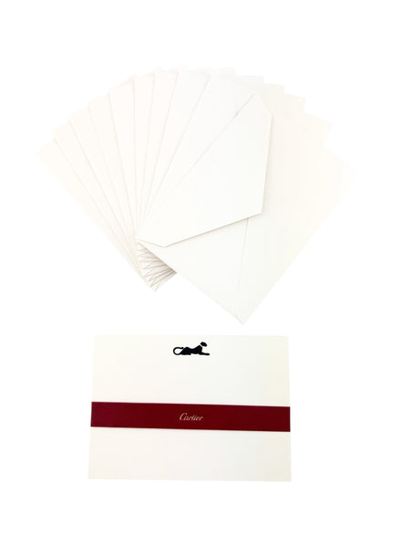 Cartier Set of 10 Postcard Notes with Envelopes