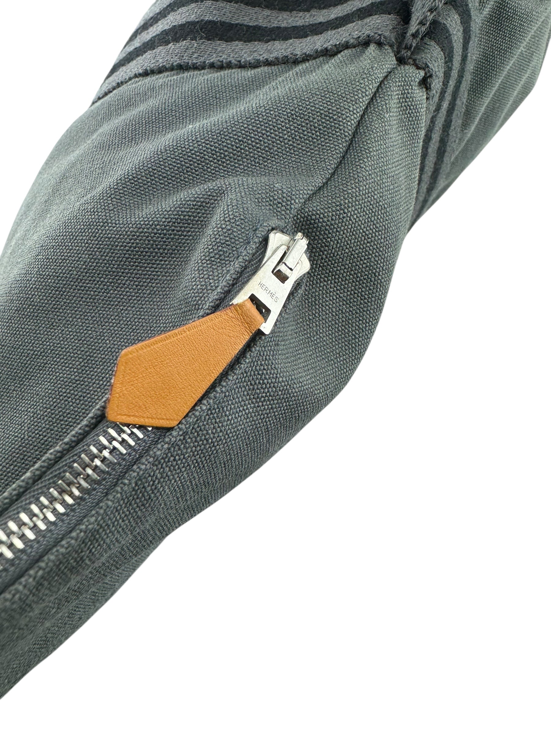 Hermes Gray Canvas Business Bag