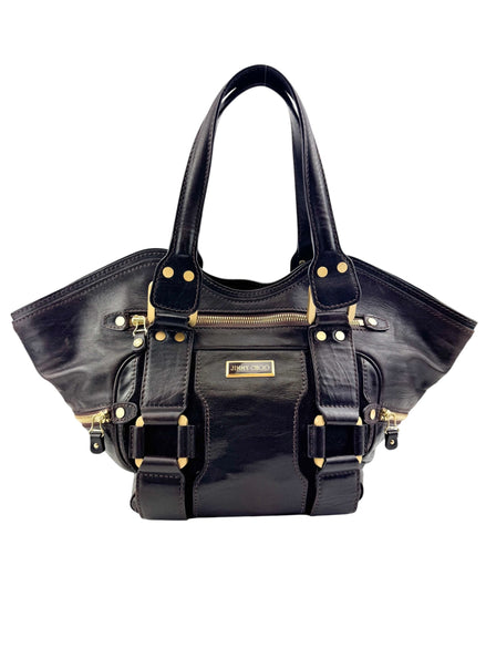 Jimmy Choo Brown Leather Satchel Bag