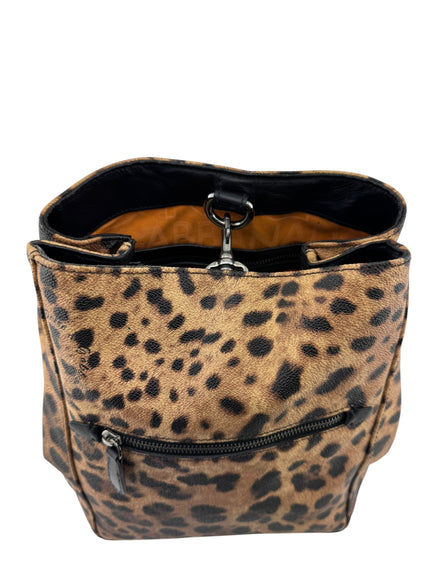 Dolce & Gabbana Leopard Coated Canvas Backpack