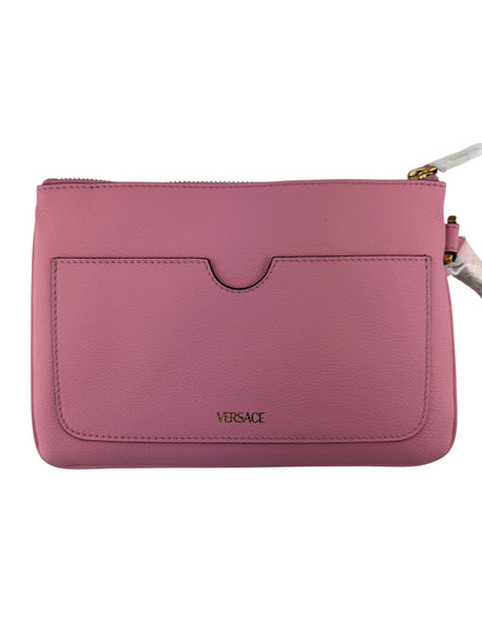 Versace Pink Leather Medusa Wristlet