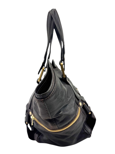 Jimmy Choo Brown Leather Satchel Bag