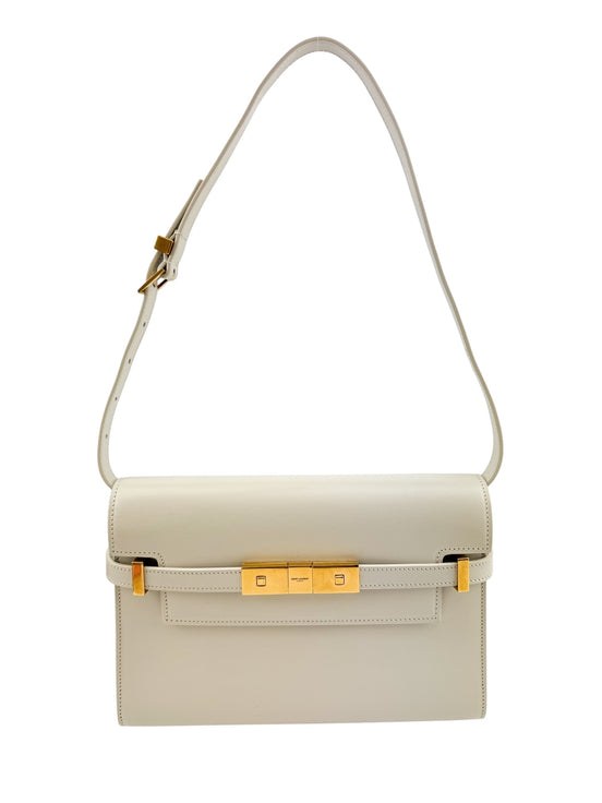 Saint Laurent Ivory Leather Manhattan Shoulder Bag