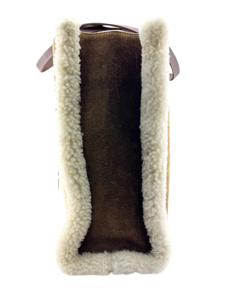 Golden Goose Brown Shearling Tote Shoulder Bag
