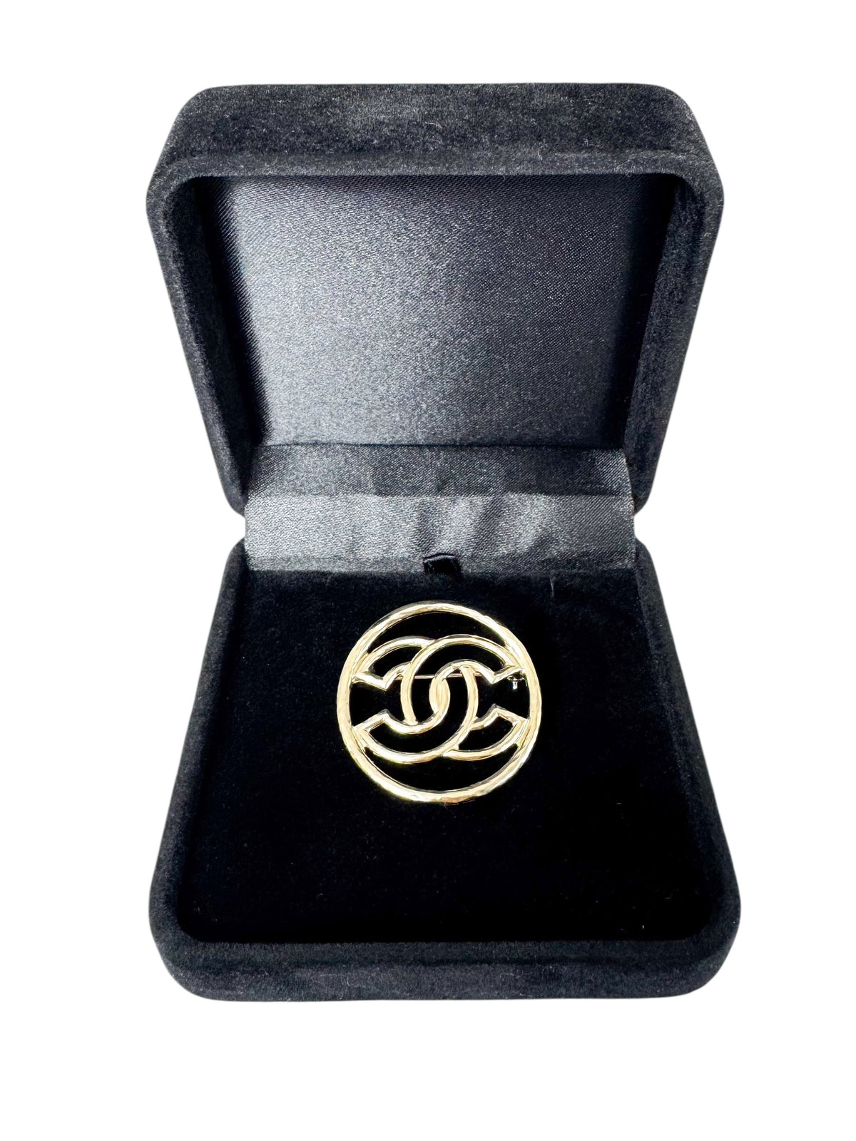 Chanel CC Gold Brooch