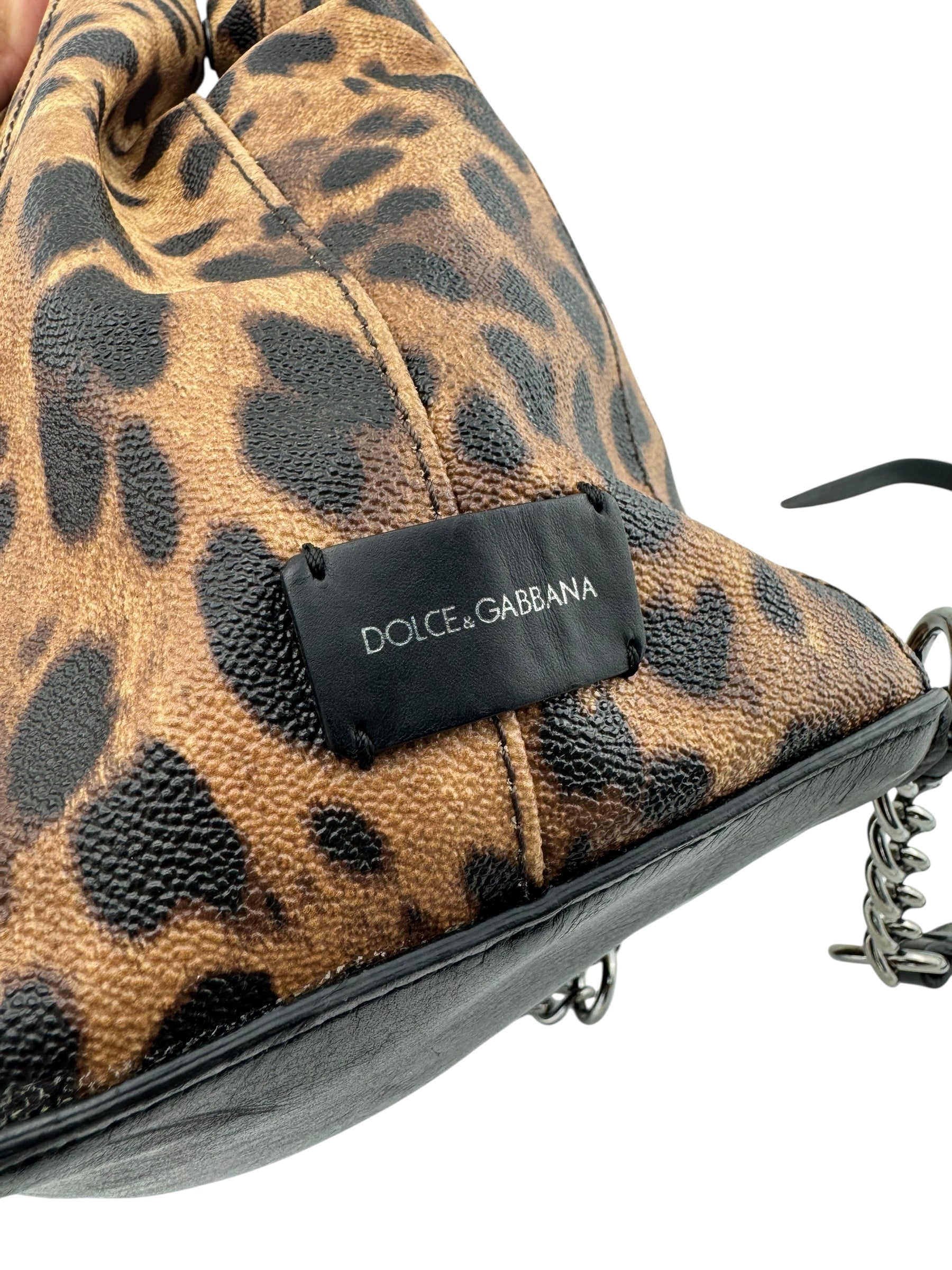 Dolce & Gabbana Leopard Coated Canvas Backpack