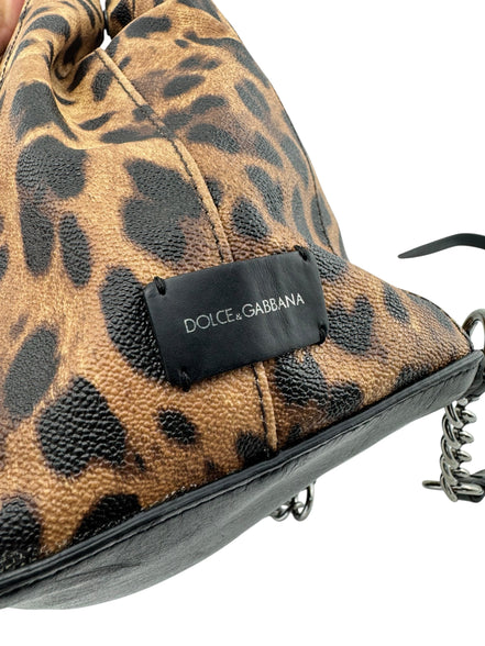 Dolce & Gabbana Leopard Coated Canvas Backpack