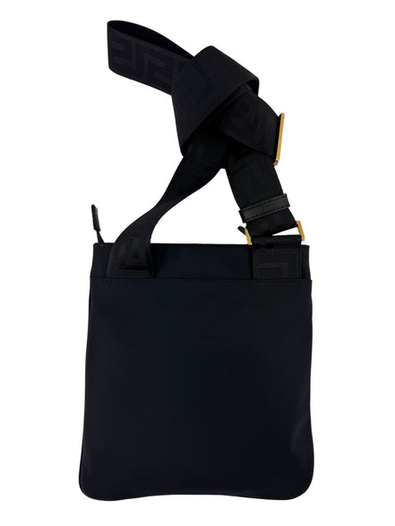Versace Black Nylon Medusa Crossbody Bag