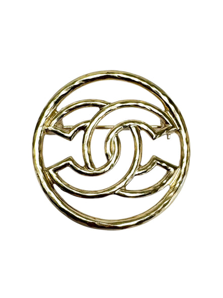 Chanel CC Gold Brooch