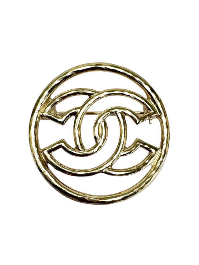 Chanel CC Gold Brooch