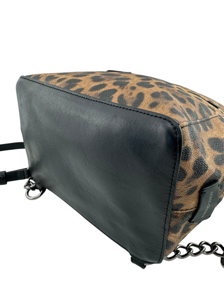 Dolce & Gabbana Leopard Coated Canvas Backpack