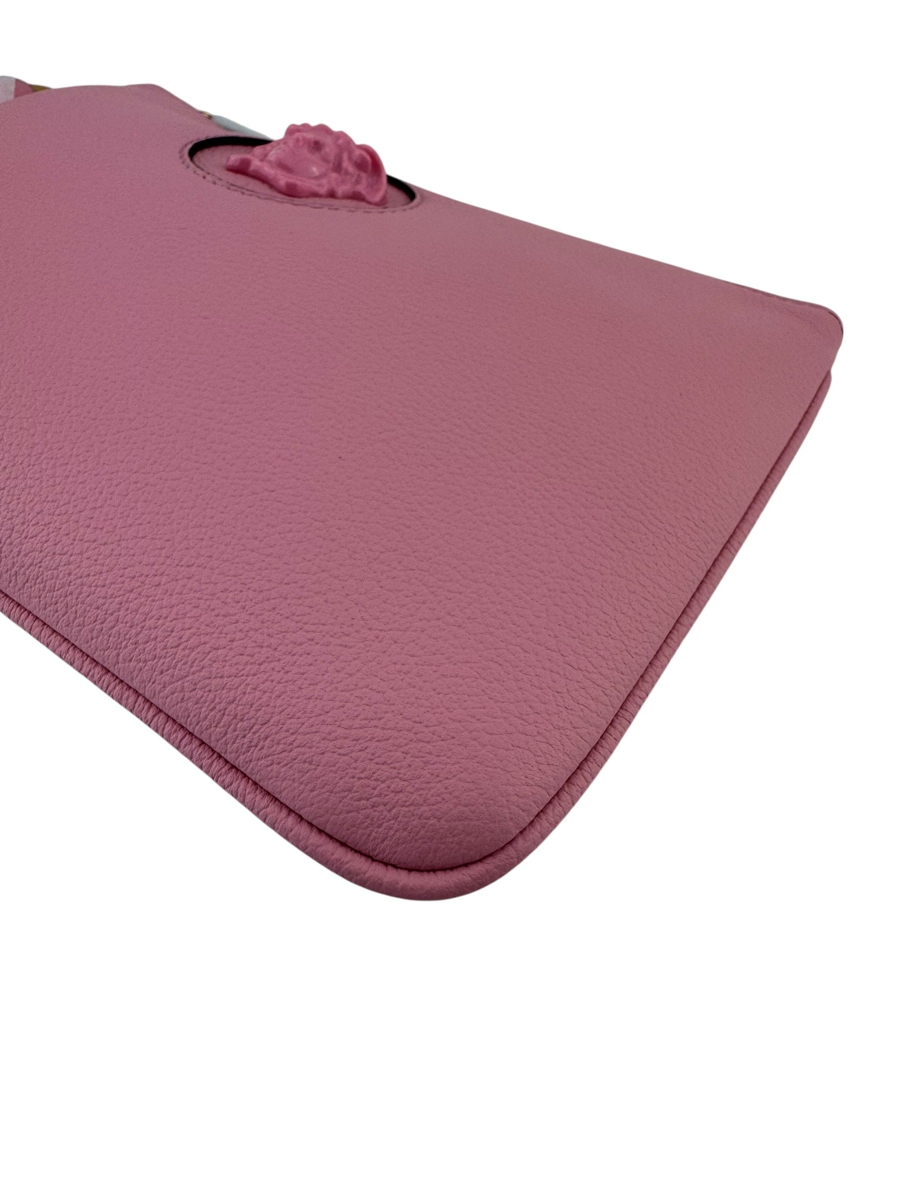 Versace Pink Leather Medusa Wristlet