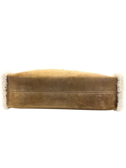 Golden Goose Brown Shearling Tote Shoulder Bag