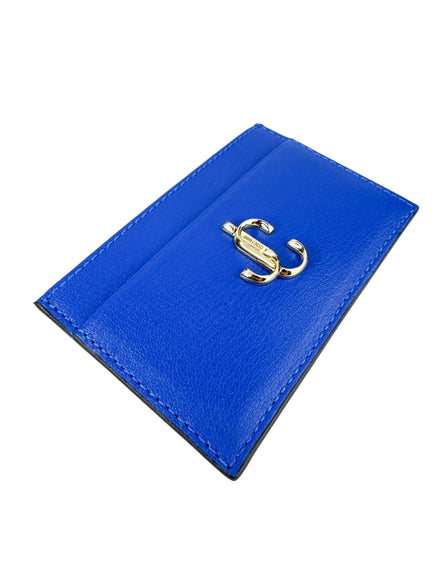 Jimmy Choo Blue Leather Card Holder