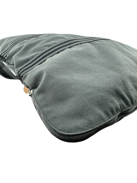Hermes Gray Canvas Business Bag