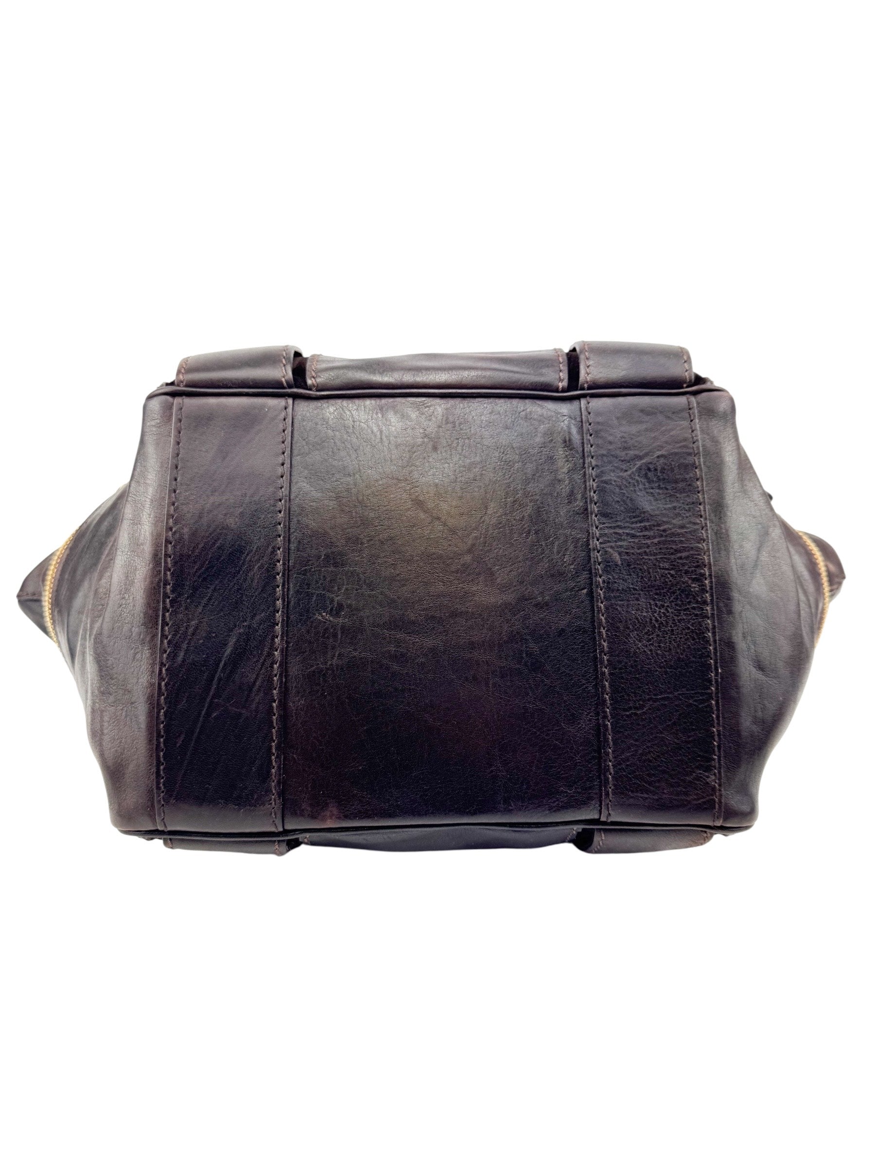 Jimmy Choo Brown Leather Satchel Bag