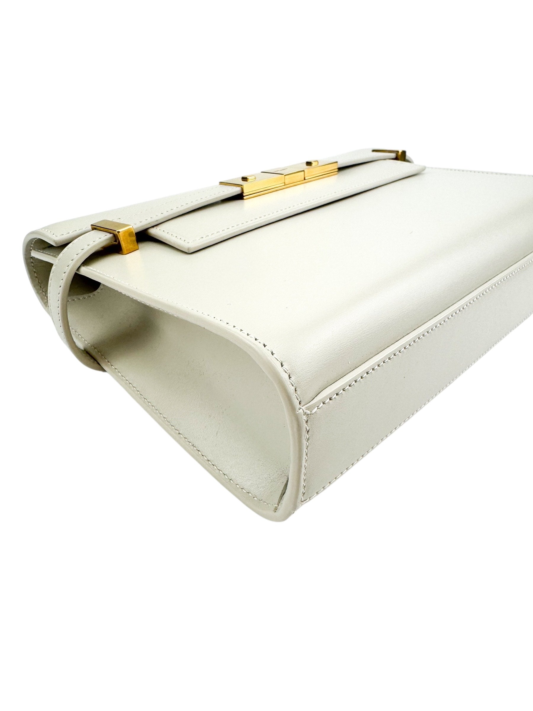 Saint Laurent Ivory Leather Manhattan Shoulder Bag