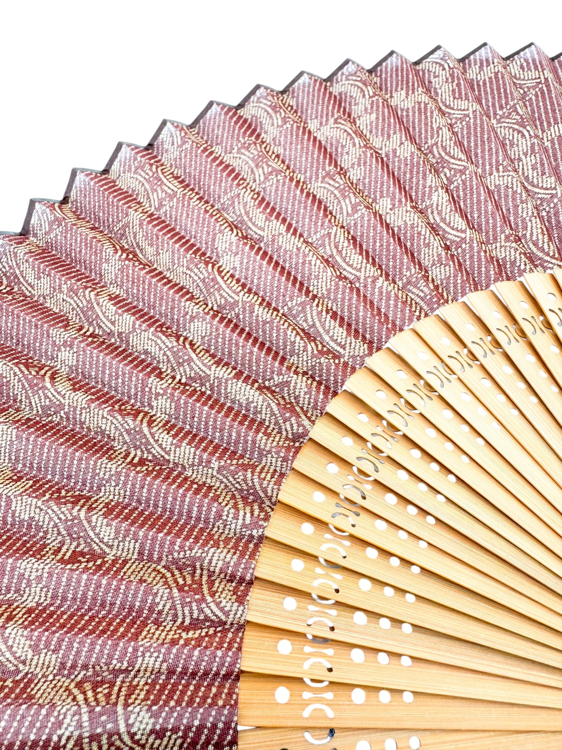 Celine Brown Macadam Wood Hand Fan