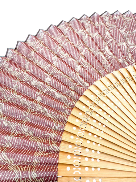 Celine Brown Macadam Wood Hand Fan
